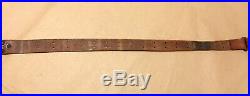 WWII 1907 Pattern Leather Rifle Sling, Marked Boyt 43, for Garand, 1903