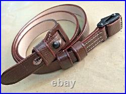 WWII German K98 98K LEATHER RIFLE SLING (REPRO) X 2 UNITS (2 Slings)