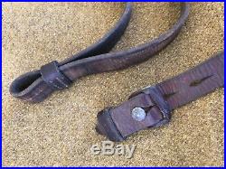 WWII German Mauser 98k leather rifle sling. 1939
