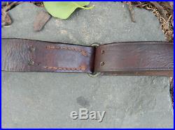 WWII Leather M1907 M1 GARAND 03 SPRINGFIELD Rifle Sling GREAT CONDITION