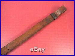 WWII US ARMY AEF M1907 Leather Sling M1903 Springfield Rifle Marked Milsco 1943
