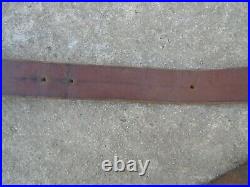 WWI French Leather Rifle Sling LEBEL BERTHIER LEBEL Brass Buckle 1 st Model Rare