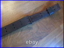 WWI US 1903 Springfield Rifle Leather Sling Maker Marked