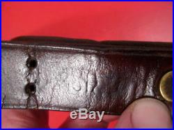 WWI US ARMY AEF M1907 Leather Sling M1903 Springfield Rifle Dated 1917 NICE #1