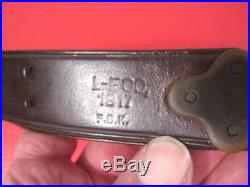 WWI US ARMY AEF M1907 Leather Sling M1903 Springfield Rifle L-F Co. 1917 #1
