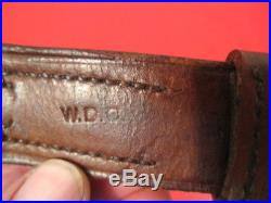 WWI US ARMY AEF M1907 Leather Sling M1903 Springfield Rifle L. F. Co. 1918 #1