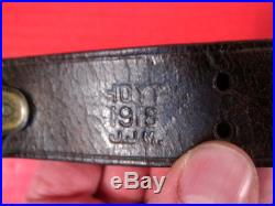 WWI US ARMY AEF M1907 Leather Sling M1903 Springfield Rifle Marked HOYT 1918