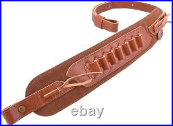 Wayne's Dog Top-Grain Leather Gun Sling Rifle Strap with Shell Holder for. 30-06
