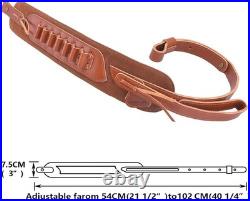 Wayne's Dog Top-Grain Leather Gun Sling Rifle Strap with Shell Holder for. 30-06