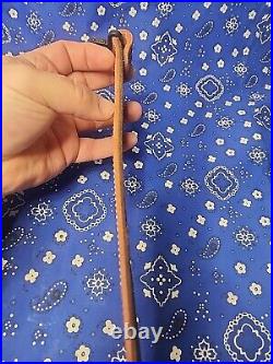 White Stitched Tooled Leather Rifle Sling Suede Backed Sling With Talon Swivels