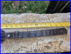 Wild American Alligator Rifle Shoulder Sling Strap gator swamp leather A27