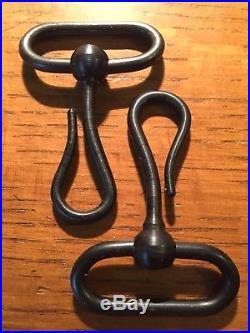 Winchester Rifle Sling Hooks Pair for attaching leather sling to antique rifle