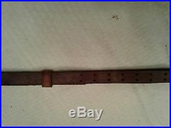 Ww2 training rifle leather sling one inch leather