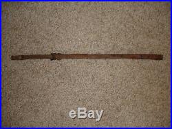 Wwii Italian Carcano Rifle / Carbine Leather Sling-original-complete-vg Cond